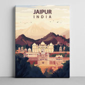Jaipur India Canvasprint Reisposter Muurkunst Canvas Afdruk