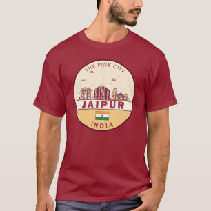 Jaipur India City Skyline Embleem T-shirt