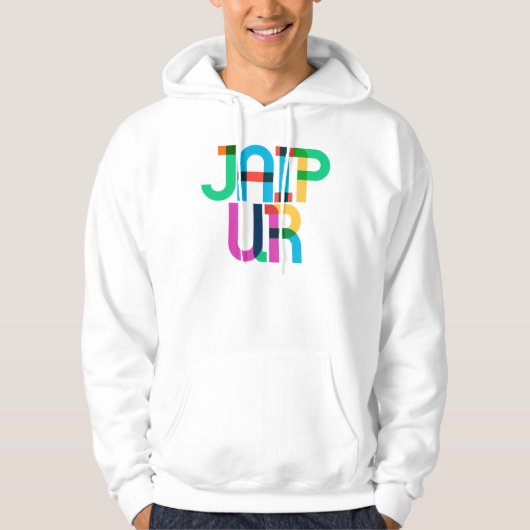 Jaipur India Pop Art Letters Hoodie (Voorkant)