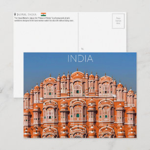Jaipur, India Reisansichtkaart Briefkaart