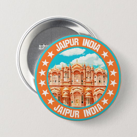 Jaipur India Ronde Button 7,6 Cm (Voorkant /achterkant)