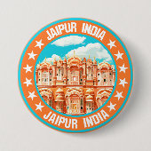 Jaipur India Ronde Button 7,6 Cm (Voorkant)