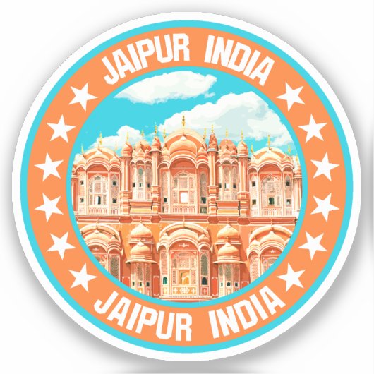 Jaipur India Sticker (Voorkant)