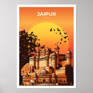 Jaipur India Travel Poster