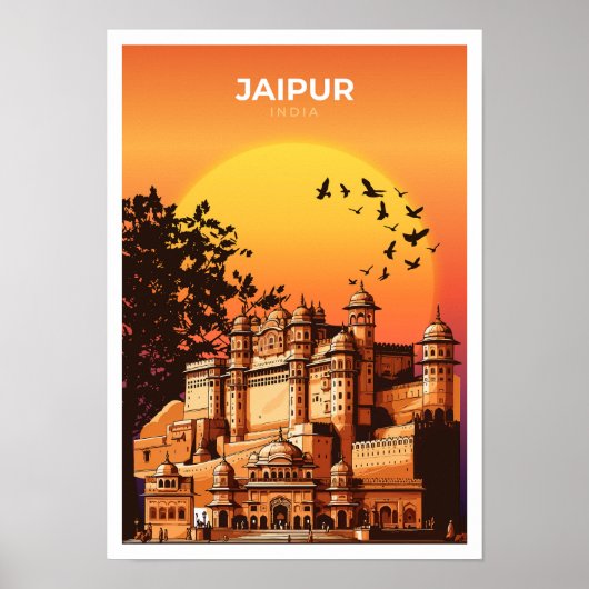 Jaipur India Travel Poster (Voorkant)