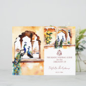 Jaipur pauwen Indiase huwelijksrituelen programma (Staand voorkant)