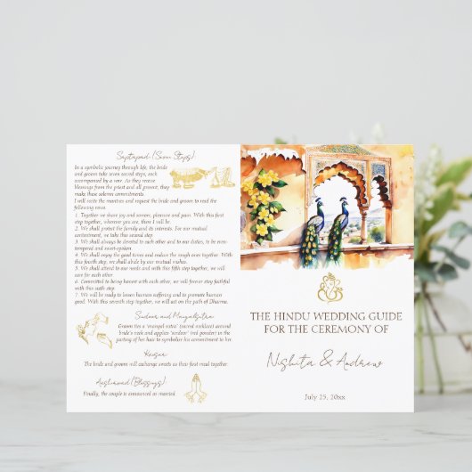 Jaipur pauwen Indiase huwelijksrituelen programma (Staand voorkant)