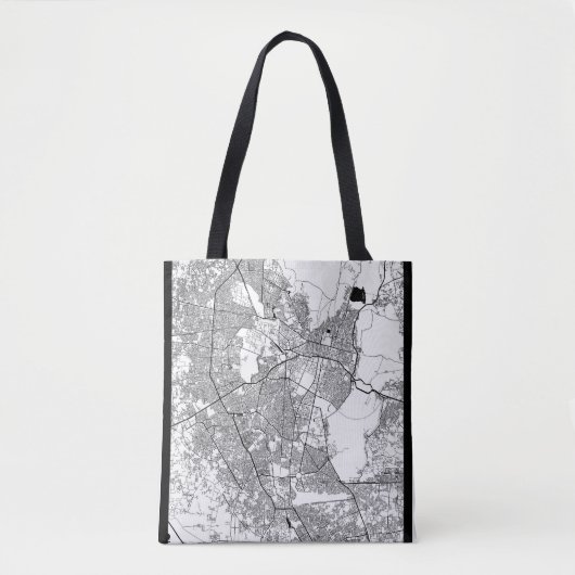 Jaipur Rajasthan Kaart Tote Bag (Voorkant)