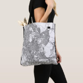 Jaipur Rajasthan Kaart Tote Bag (Dichtbij)