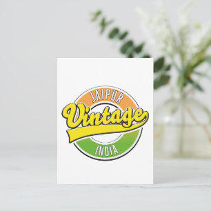 Jaipur vintage stijl logo poster notitieboek briefkaart