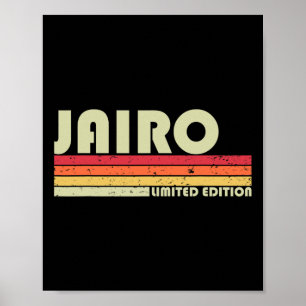 Jairo Gift Naam Gepersonaliseerde Grappige Retro V Poster