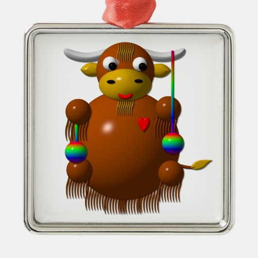 Jak die met Yo-Yo's speelt Metalen Ornament (Voorkant)