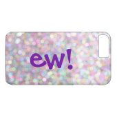 Jak! Glitterende paarse iPhone 7 Plus hoesje (Achterkant (Horizontaal))