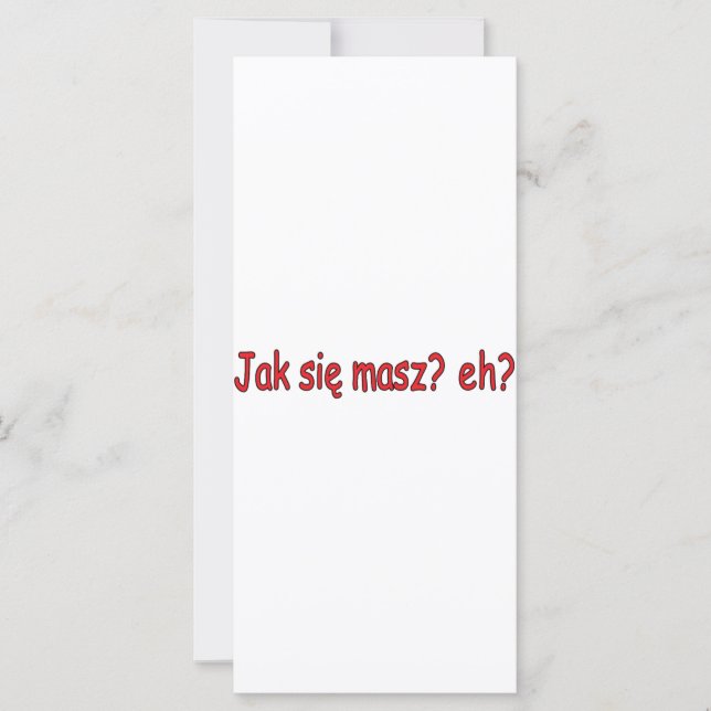 Jak Sie Masz, hè? (Voorkant)