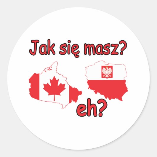Jak Sie Masz? Hé? Ronde Sticker (Voorkant)