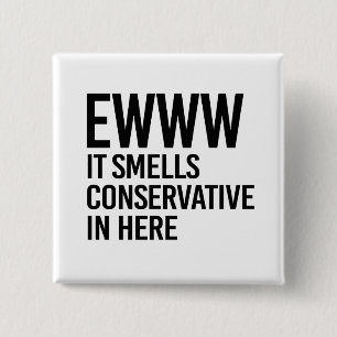 Jak stinkt het hier conservatief vierkante button 5,1 cm