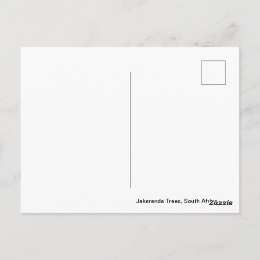 Jakaranda Paarse bloemenbomen, Zuid-Afrika Briefkaart (Achterkant)