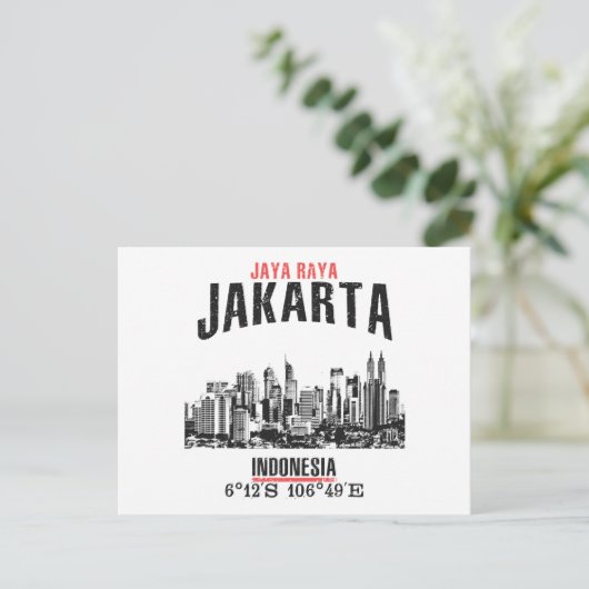 Jakarta Briefkaart (Staand voorkant)