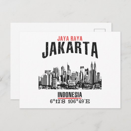 Jakarta Briefkaart (Voorkant / Achterkant)