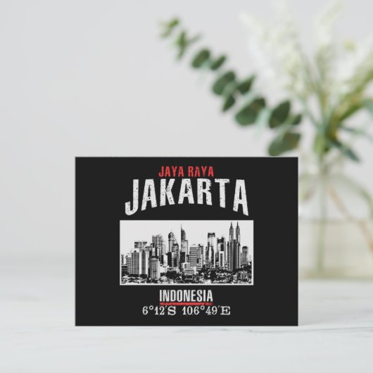 Jakarta Briefkaart (Staand voorkant)