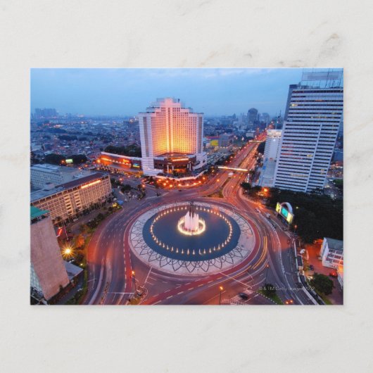 Jakarta Cityscape Briefkaart (Voorkant)