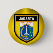 Jakarta Flag Ronde Button 5,7 Cm (Voorkant)