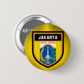 Jakarta Flag Ronde Button 5,7 Cm (Voorkant /achterkant)