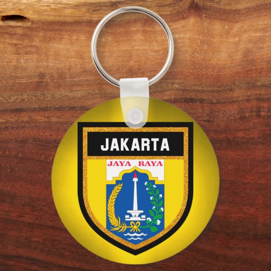 Jakarta Flag Sleutelhanger (Voorkant)