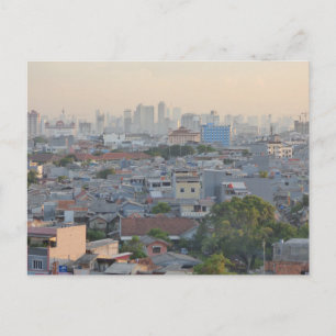 Jakarta in de Smog Briefkaart
