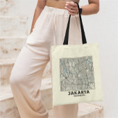 Jakarta, Indonesia, City Map Tote Bag