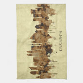 Jakarta Indonesia Cityscape Theedoek (Verticaal)