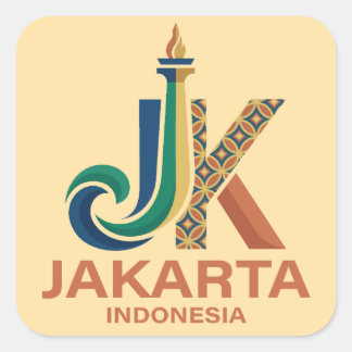 Jakarta Indonesia Southeast Asia Vierkante Sticker