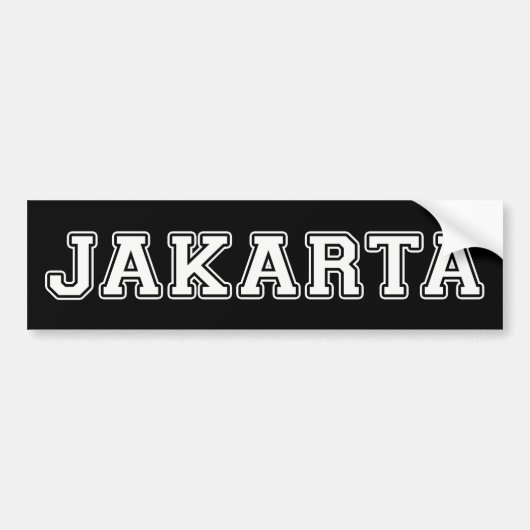 Jakarta Indonesië Bumpersticker (Voorkant)