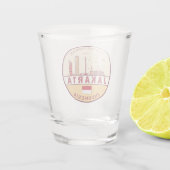 Jakarta Indonesië City Skyline Embleem Shot Glas (Achterkant)