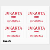 Jakarta Indonesië Design Rechthoekige Sticker (Vel)