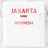 Jakarta Indonesië Design Rechthoekige Sticker (Tas)