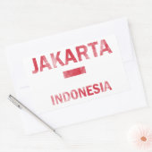 Jakarta Indonesië Design Rechthoekige Sticker (Envelop)