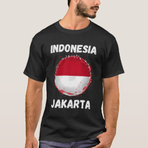 Jakarta Indonesië  Indonesisch vlaggensouvenir T-shirt