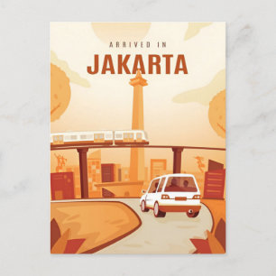  jakarta Indonesië java Travel waterverf Briefkaart