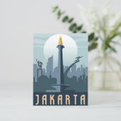 jakarta Indonesië java Travel waterverf Briefkaart (Staand voorkant)