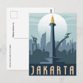 jakarta Indonesië java Travel waterverf Briefkaart (Voorkant / Achterkant)