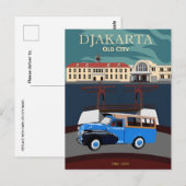 jakarta Indonesië java Travel waterverf Briefkaart (Voorkant / Achterkant)