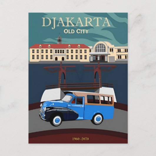 jakarta Indonesië java Travel waterverf Briefkaart (Voorkant)