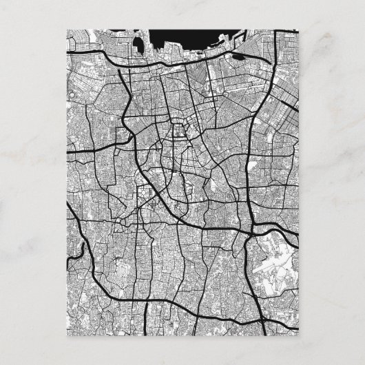 Jakarta Indonesië Kaart (Voorkant)