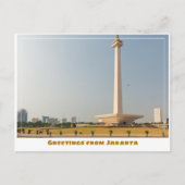Jakarta Indonesië met Nationaal Monument Modern Briefkaart (Voorkant)