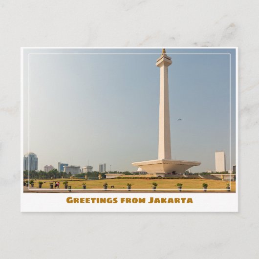 Jakarta Indonesië met Nationaal Monument Modern Briefkaart (Voorkant)