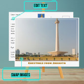 Jakarta Indonesië met Nationaal Monument Modern Briefkaart