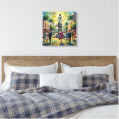 Jakarta Indonesië Monumentplein Uitgerekte Canvas Afdruk (Insitu (Slaapkamer))