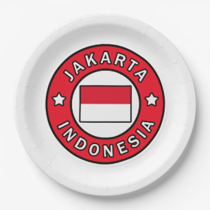Jakarta Indonesië Papieren Bordje