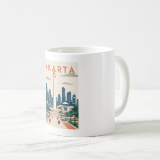Jakarta Indonesië Reisposter Koffiemok